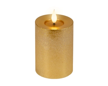 LED realistic wick candle wax pit on top w resin fire flame effect BO indoor - image 2