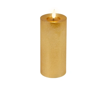 LED realistic wick candle wax pit on top w resin fire flame effect BO indoor - image 2