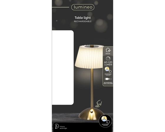 Led Rechargeable Table Lamp Plastic Steady Bo Indoor - image 4