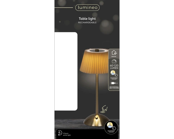 Led Rechargeable Table Lamp Plastic Steady Bo Indoor - image 5