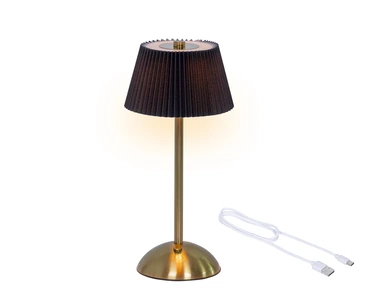 Led Rechargeable Table Lamp Plastic Steady Bo Indoor Black