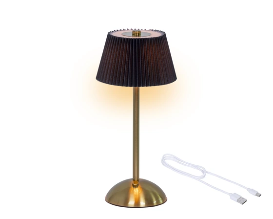 Led Rechargeable Table Lamp Plastic Steady Bo Indoor Black - image 2