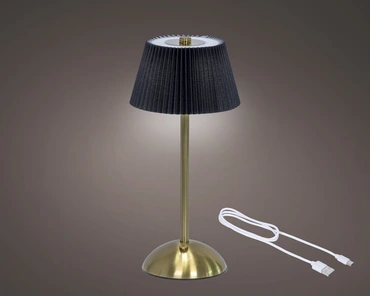 Led Rechargeable Table Lamp Plastic Steady Bo Indoor Black - image 3
