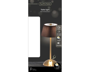 Led Rechargeable Table Lamp Plastic Steady Bo Indoor Black - image 4