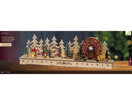 Led Scenery Village Plywood Steady Bo Indoor - image 3