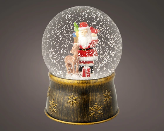Led Snowglobe Plastic Snowglobe Steady Bo Indoor - image 2