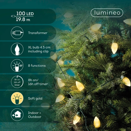 LED vintage lights xl gb 8 function twinkle effect outdoor - image 3