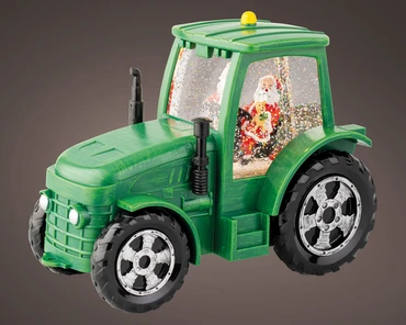LED water spinner plastic tractor with motion BO indoor