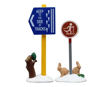 Lemax Cross Country Ski Sign