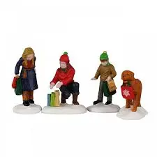 Lemax Festive Holiday Shoppers