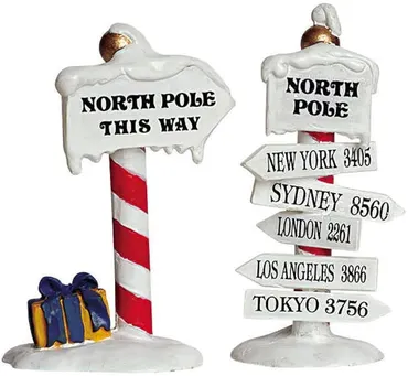 Lemax North Pole Signs