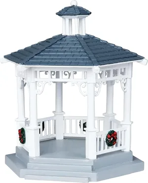Lemax Plastic Gazebo With Decorations