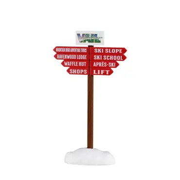 Lemax Ski Slope Sign