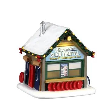 Lemax Slopeside Sled Rental - image 1
