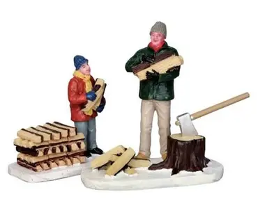 Lemax Stacking Firewood
