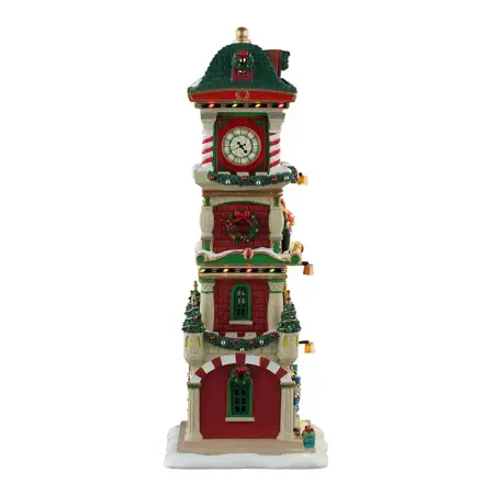 Lemax The Village Square Clock Tower - image 2