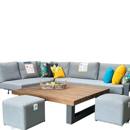 LIFE Fitz Roy Corner Set with Wooden Coffee Table - image 1