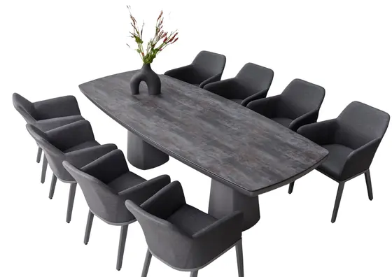 Life Madeira 8 Seat Dining Set in Lava with Nuna Chairs - image 1
