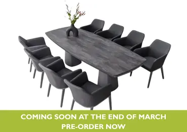 Life Madeira 8 Seat Dining Set in Lava with Nuna Chairs