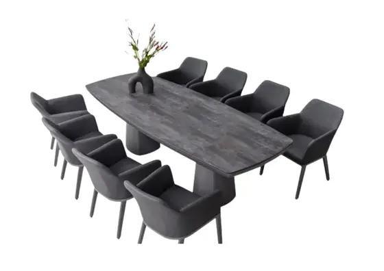 Life Madeira 8 Seat Dining Set in Lava with Nuna Chairs - image 1