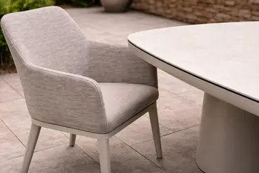 Life Madeira 8 Seat Dining Set in Oyster with Nuna Chairs - image 3