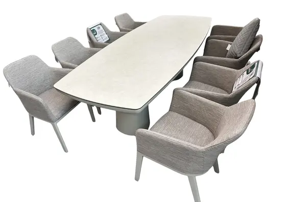 Life Madeira 8 Seat Dining Set in Oyster with Nuna Chairs - image 1