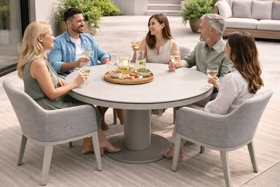 LIFE Oslo 6 Seater Beige Dining Set - image 5