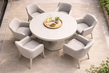 LIFE Oslo 6 Seater Beige Dining Set - image 4