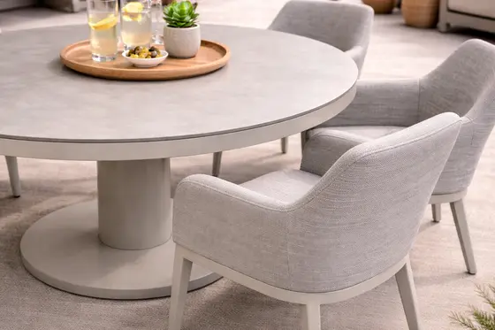LIFE Oslo 6 Seater Beige Dining Set - image 3