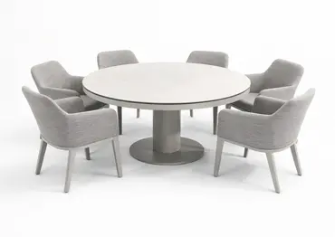 LIFE Oslo 6 Seater Beige Dining Set - image 1