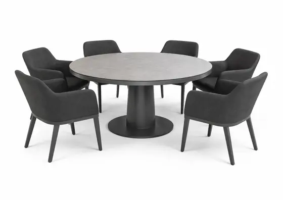 LIFE Oslo 6 Seater Mist Grey Dining set - image 1