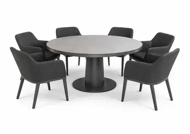 LIFE Oslo 6 Seater Mist Grey Dining set - image 1