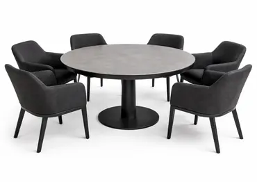 LIFE Oslo 6 Seater Mist Grey Dining set