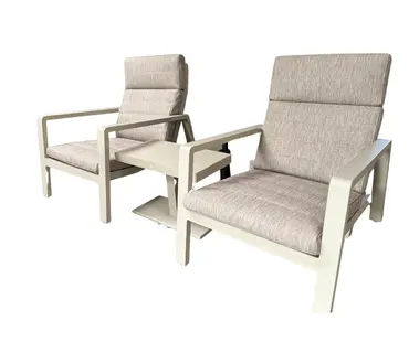 LIFE Outdoor Living Laguna 3 Piece Relaxing Recliner Patio Set -Beige - image 1