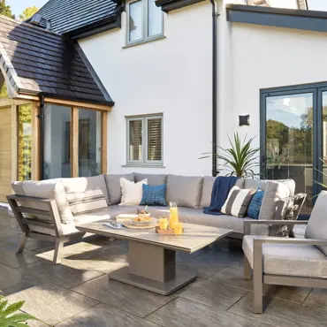 LIFE Timber High Arm Corner Set with Armchair Grey - image 2