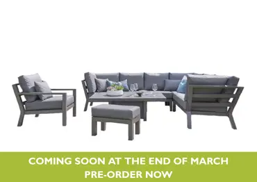 LIFE Timber High Arm Corner Set with Armchair Grey