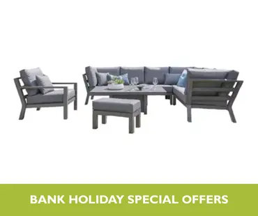 LIFE Timber High Arm Corner Set with Armchair Grey