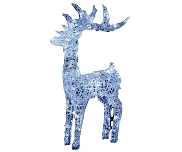 Lit Soft Acrylic Reindeer 1.15m White