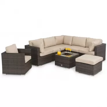 London Corner Group with Ice Bucket and Chair (Brown) - image 1