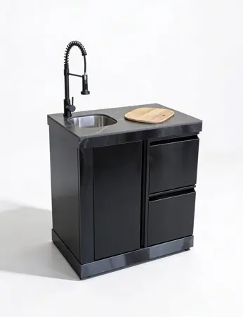 Luxe Outdoor Kitchen 5 Burner with Sink and Fridge - image 4