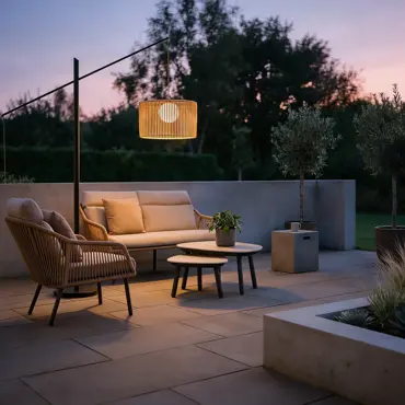 Matera Latte Rope Floor Lamp - image 1