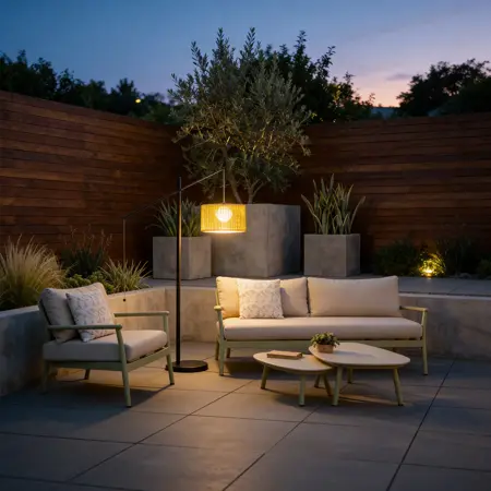 Matera Sage Rope Floor Lamp - image 1