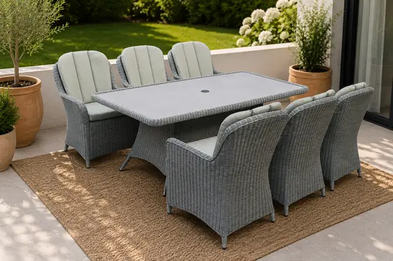 Melina 6 Seater Rectangular Dining Set - image 2