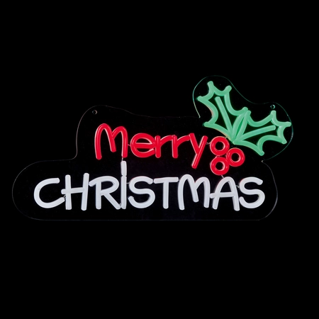 Merry Christmas Hanging Lit Neon Sign 40cm - image 2