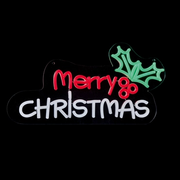 Merry Christmas Hanging Lit Neon Sign 40cm - image 2