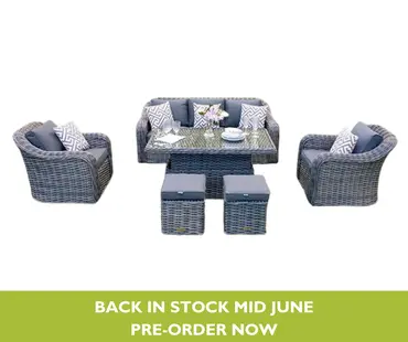 Miami 3 Seater Sofa Set with Footstools