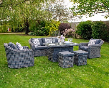 Miami 3 Seater Sofa Set with Footstools - image 3