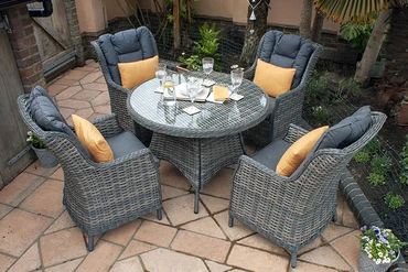 Miami 4 Seater Round Dining Set - image 3