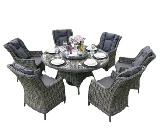 Miami 6 Seater Round Dining Set - image 1