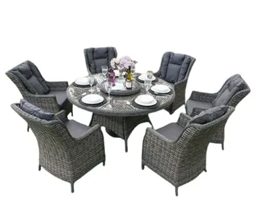 Miami 6 Seater Round Dining Set - image 1